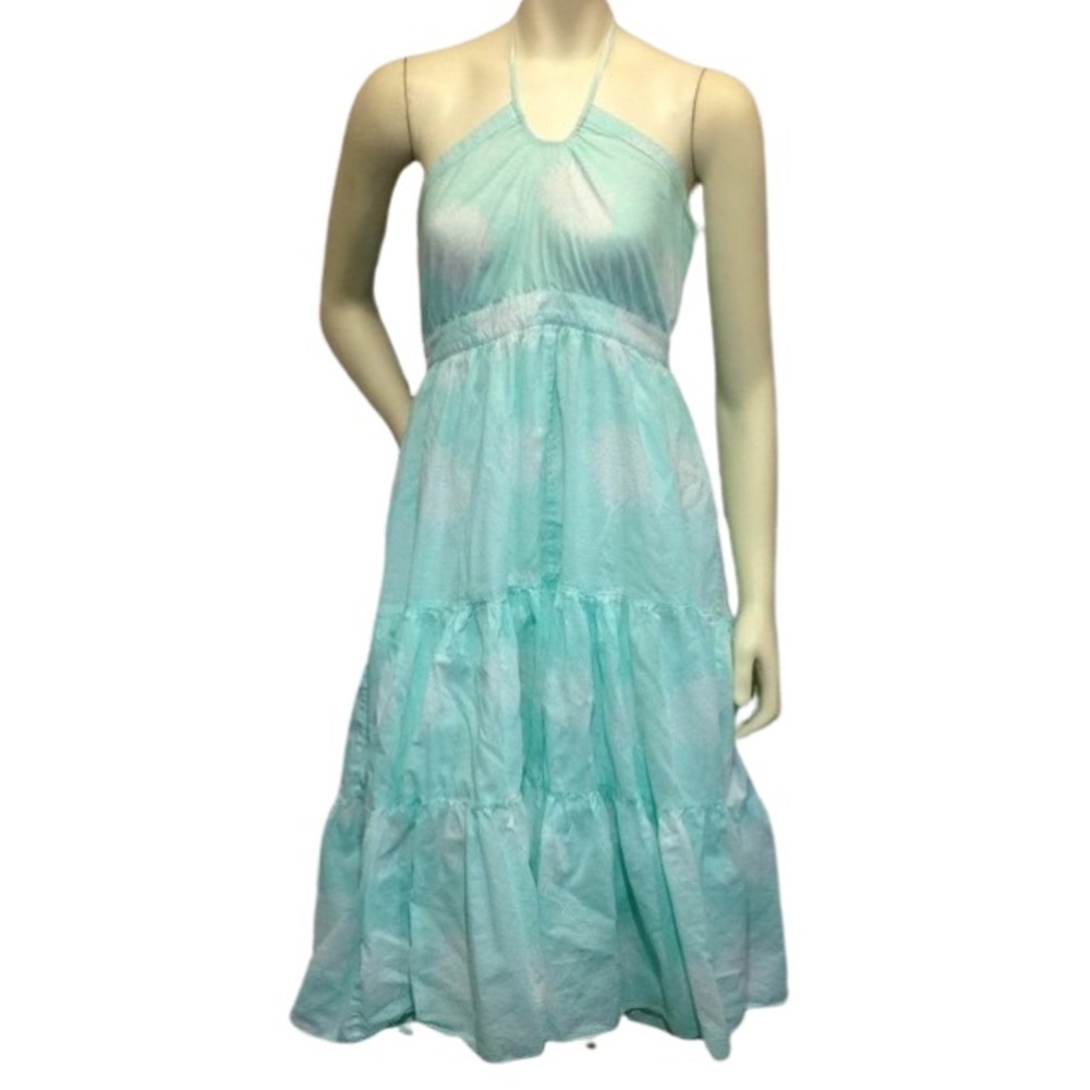 GAP Halter Sundress Size 6 Green White Floral